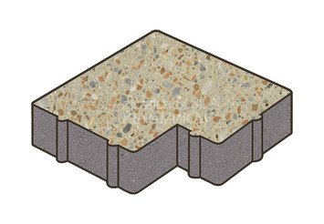 Гранитная тротуарная плитка Готика, Калипсо Granite FINO, 60 мм, Зарф
