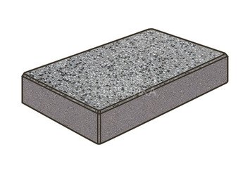 Гранитная тротуарная плитка Готика, Картано Granite FINO, 300x150x100, Белла Уайт