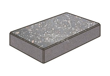 Гранитная тротуарная плитка Готика, Картано Granite FINO, 300x150x100, Ильменит