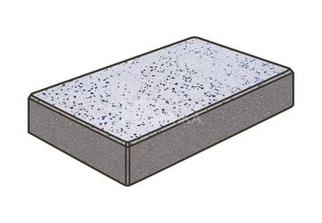 Гранитная тротуарная плитка Готика, Картано Granite FINO, 300x150x100, Покостовский
