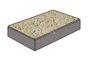 Гранитная тротуарная плитка Готика, Картано Granite FINO, 300x150x100, Зарф