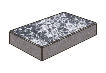 Гранитная тротуарная плитка Готика, Картано Granite FINO, 300x150x80, Диорит