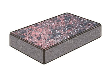 Гранитная тротуарная плитка Готика, Картано Granite FINO, 300x150x80, Дымовский