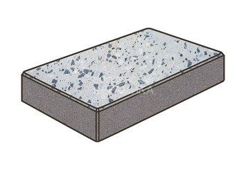 Гранитная тротуарная плитка Готика, Картано Granite FINO, 300x150x80, Грис Парга