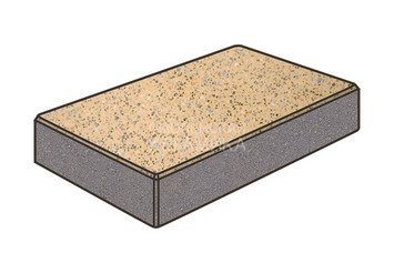 Гранитная тротуарная плитка Готика, Картано Granite FINO, 300x150x80, Жельтау