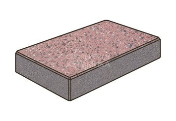 Гранитная тротуарная плитка Готика, Картано Granite FINO, 300x150x80, Ладожский