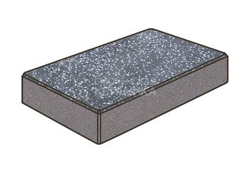 Гранитная тротуарная плитка Готика, Картано Granite FINO, 300x150x80, Суховязкий