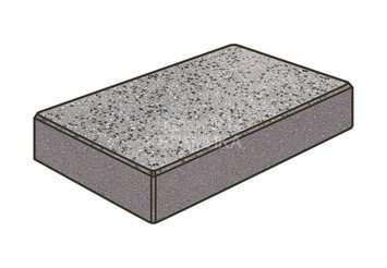 Гранитная тротуарная плитка Готика, Картано Granite FINO, 300x150x80, Цветок Урала