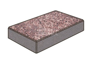 Гранитная тротуарная плитка Готика, Картано Granite FINO, 60 мм, Сансет