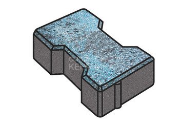 Гранитная тротуарная плитка Готика, Катушка Granite FINO, 60 мм, Азул Бахия
