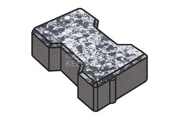 Гранитная тротуарная плитка Готика, Катушка Granite FINO, 60 мм, Диорит