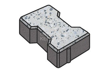Гранитная тротуарная плитка Готика, Катушка Granite FINO, 60 мм, Грис Парга