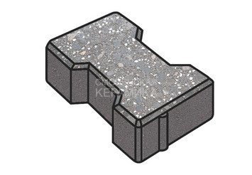 Гранитная тротуарная плитка Готика, Катушка Granite FINO, 60 мм, Ильменит
