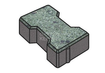 Гранитная тротуарная плитка Готика, Катушка Granite FINO, 60 мм, Порфир