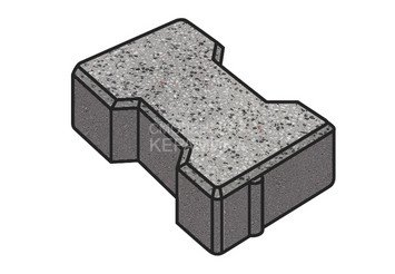 Гранитная тротуарная плитка Готика, Катушка Granite FINO, 60 мм, Цветок Урала
