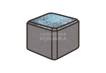 Гранитная тротуарная плитка Готика, Куб Granite FINO, 100x100x100, Азул Бахия