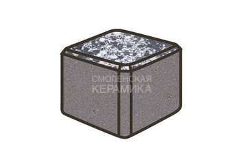 Гранитная тротуарная плитка Готика, Куб Granite FINO, 100x100x100, Диорит