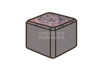Гранитная тротуарная плитка Готика, Куб Granite FINO, 100x100x100, Дымовский