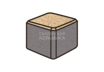 Гранитная тротуарная плитка Готика, Куб Granite FINO, 100x100x100, Жельтау