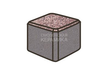 Гранитная тротуарная плитка Готика, Куб Granite FINO, 100x100x100, Сансет