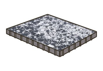 Гранитная тротуарная плитка Готика, Квадрат Granite FINO, 1000x1000x100, Диорит