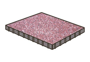 Гранитная тротуарная плитка Готика, Квадрат Granite FINO, 1000x1000x100, Емельяновский