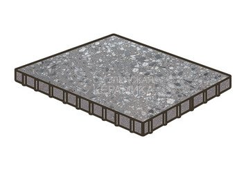 Гранитная тротуарная плитка Готика, Квадрат Granite FINO, 1000x1000x100, Галенит