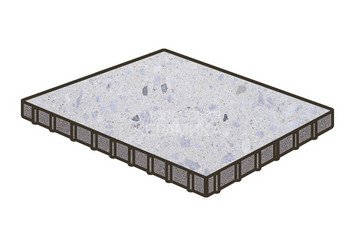Гранитная тротуарная плитка Готика, Квадрат Granite FINO, 1000x1000x100, Мансуровский