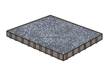Гранитная тротуарная плитка Готика, Квадрат Granite FINO, 1000x1000x100, Суховязкий