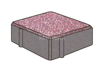 Гранитная тротуарная плитка Готика, Квадрат Granite FINO, 100x100x60, Емельяновский