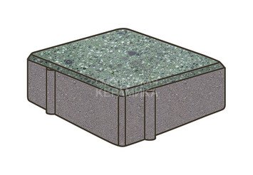 Гранитная тротуарная плитка Готика, Квадрат Granite FINO, 100x100x60, Порфир