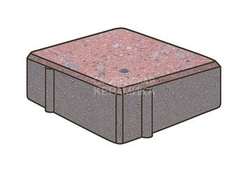 Гранитная тротуарная плитка Готика, Квадрат Granite FINO, 100x100x60, Травертин