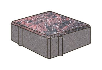 Гранитная тротуарная плитка Готика, Квадрат Granite FINO, 150x150x80, Дымовский
