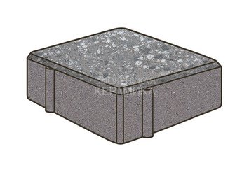 Гранитная тротуарная плитка Готика, Квадрат Granite FINO, 150x150x80, Галенит