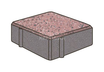 Гранитная тротуарная плитка Готика, Квадрат Granite FINO, 150x150x80, Ладожский