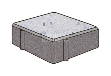 Гранитная тротуарная плитка Готика, Квадрат Granite FINO, 150x150x80, Мансуровский