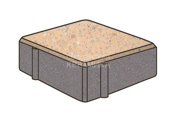 Гранитная тротуарная плитка Готика, Квадрат Granite FINO, 150x150x80, Павловское