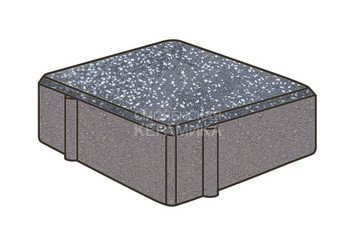 Гранитная тротуарная плитка Готика, Квадрат Granite FINO, 150x150x80, Суховязкий