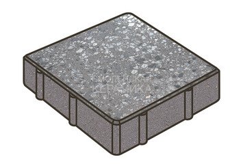 Гранитная тротуарная плитка Готика, Квадрат Granite FINO, 200x200x80, Галенит