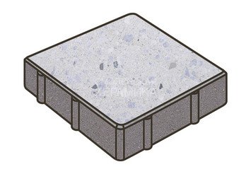 Гранитная тротуарная плитка Готика, Квадрат Granite FINO, 200x200x80, Мансуровский
