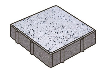 Гранитная тротуарная плитка Готика, Квадрат Granite FINO, 200x200x80, Покостовский