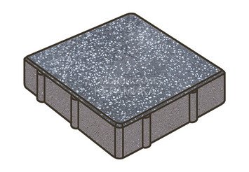 Гранитная тротуарная плитка Готика, Квадрат Granite FINO, 200x200x80, Суховязкий