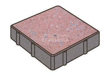 Гранитная тротуарная плитка Готика, Квадрат Granite FINO, 200x200x80, Травертин