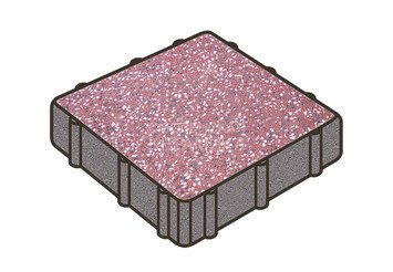 Гранитная тротуарная плитка Готика, Квадрат Granite FINO, 300x300x60, Емельяновский