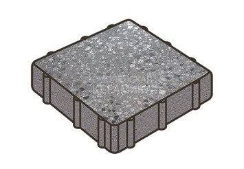 Гранитная тротуарная плитка Готика, Квадрат Granite FINO, 300x300x60, Галенит