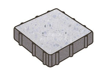 Гранитная тротуарная плитка Готика, Квадрат Granite FINO, 300x300x60, Мансуровский
