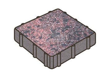 Гранитная тротуарная плитка Готика, Квадрат Granite FINO, 300x300x80, Дымовский