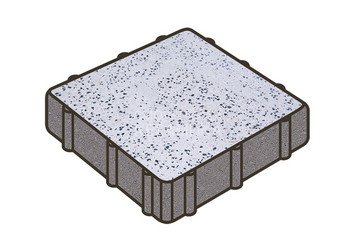 Гранитная тротуарная плитка Готика, Квадрат Granite FINO, 300x300x80, Покостовский