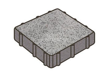 Гранитная тротуарная плитка Готика, Квадрат Granite FINO, 300x300x80, Цветок Урала
