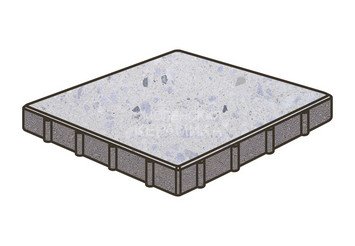 Гранитная тротуарная плитка Готика, Квадрат Granite FINO, 400x400x60, Мансуровский